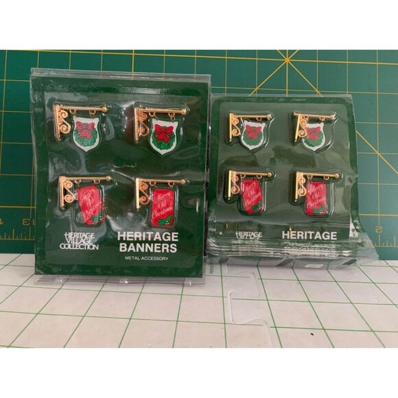 Department 56 Heritage Banners Set of 3 - New - Picture 4 of 6
